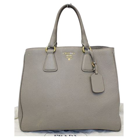 prada grey leather bag